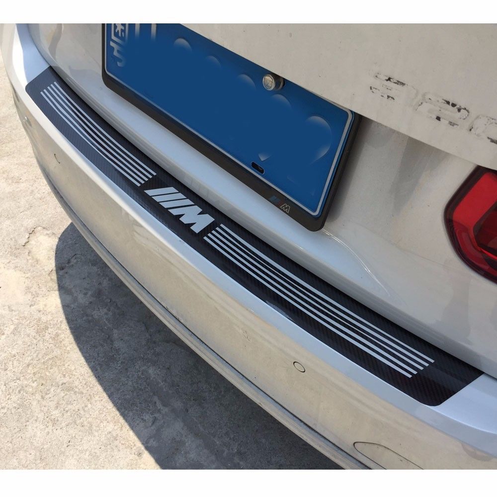 Autoabbondamento della decalcomanda del paraurti del paraurti posteriore della performance della performance della prestazione della fibra del carbonio nero per BMW
