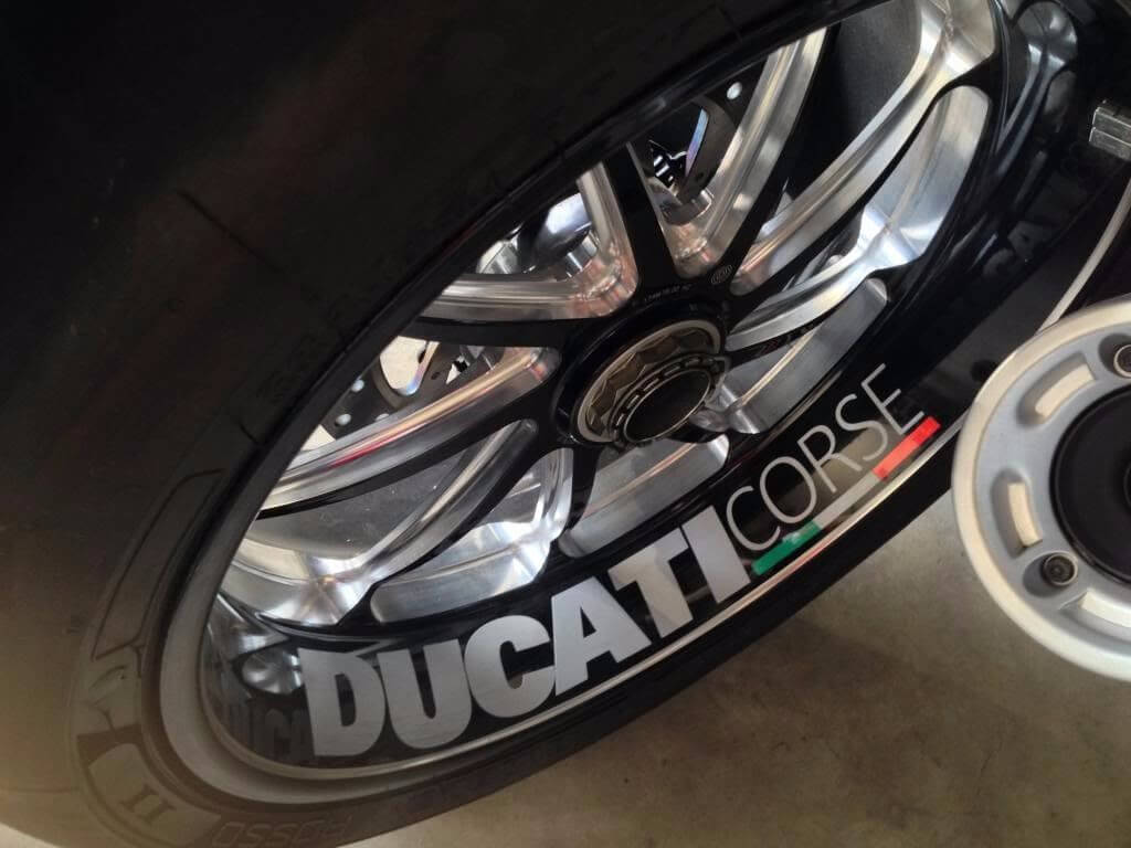 Adesivi per Cerchio Ruota Ducati Corse per Ducati 17 Pollici