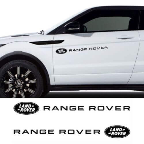 Coppia di Adesivi Vinilici con Logo Laterale Range Rover per Land Rover