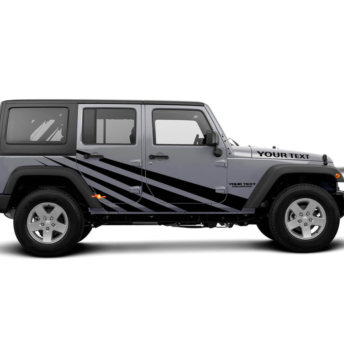 Kit Adesivi in Vinile con Strisce Dritte per Jeep Wrangler JK