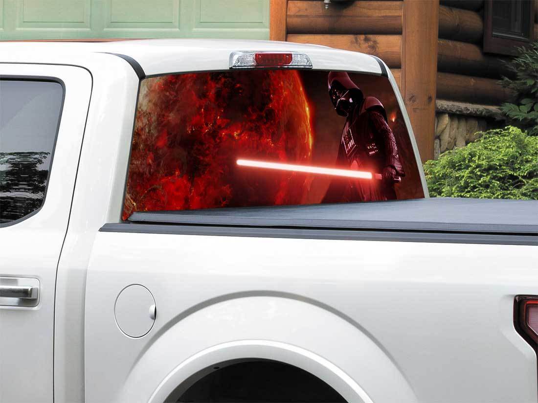Adesivo in vinile per finestrino posteriore Darth Vader per Pick-up Truck SUV