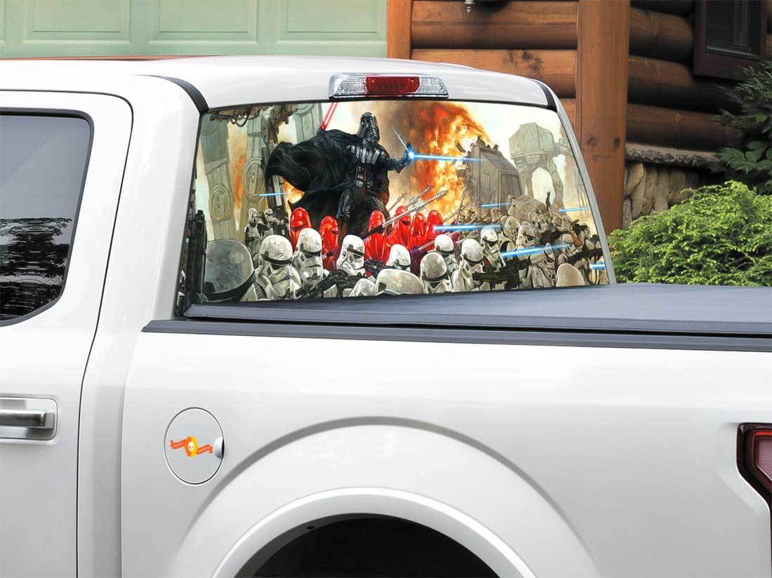 Adesivo in vinile per finestrino posteriore Darth Vader Forze dell'Impero per Pickup SUV