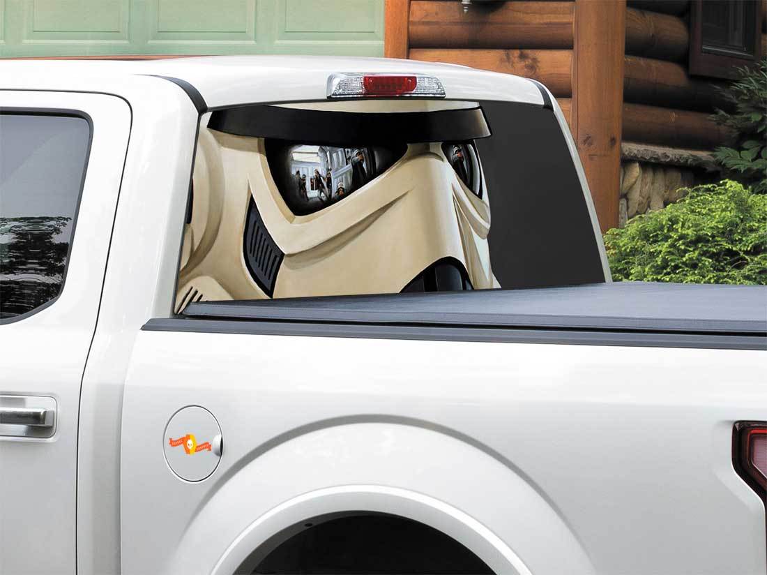 Impero galattico Stormtrooper Adesivo per lunotto posteriore Pick-up Truck SUV Auto di qualsiasi dimensione
