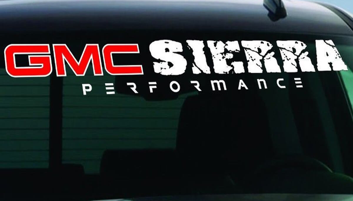 Adesivo in Vinile per Parabrezza Sierra Performance per GMC Sierra