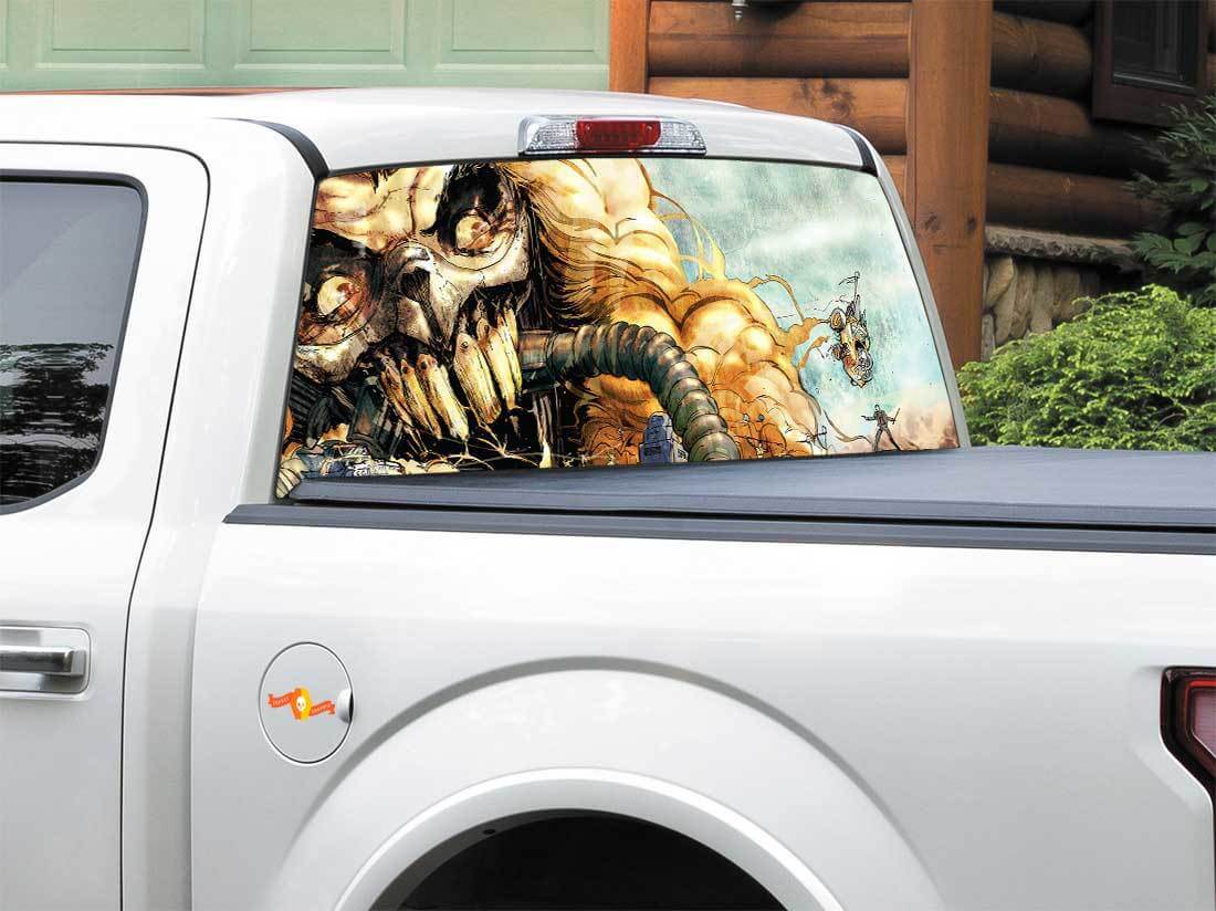 Adesivo per finestrino posteriore ispirato a Mad Max Immortan Joe per pickup SUV