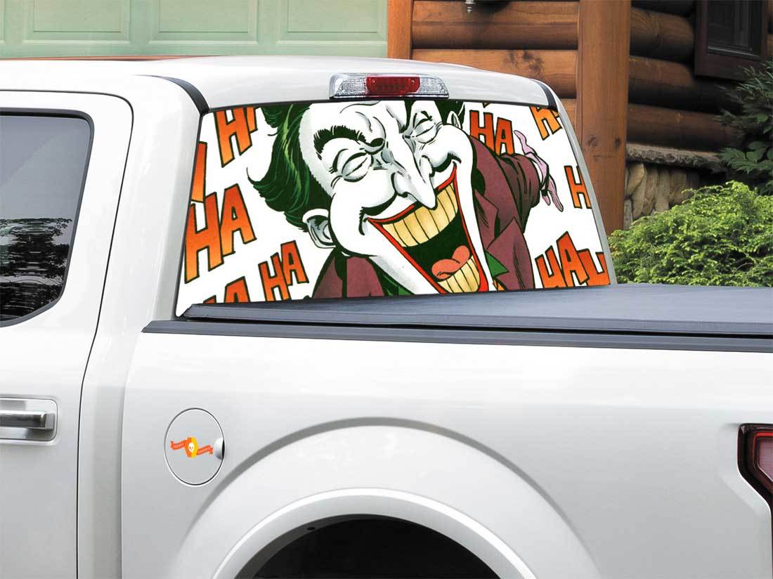 Joker che uccide scherzo Adesivo per lunotto posteriore Pick-up Truck SUV Auto di qualsiasi dimensione
