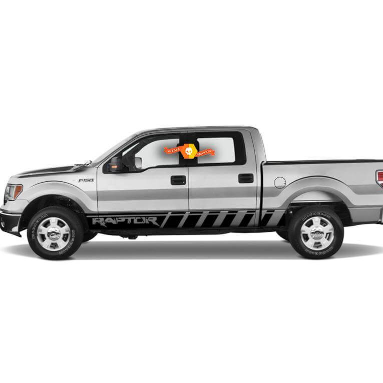 Ford Raptor lettering Truck F-150 Bed Side Rocker Panel Stripes Adesivi per decalcomanie grafiche per modelli 2010-2020
