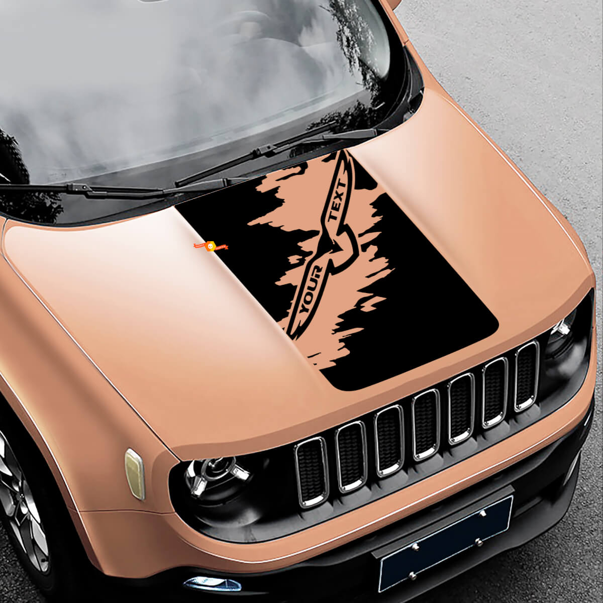Jeep Renegade Cherokee Trailhawk TrailHawk Splash adesivo grafico in vinile adesivo cappuccio
