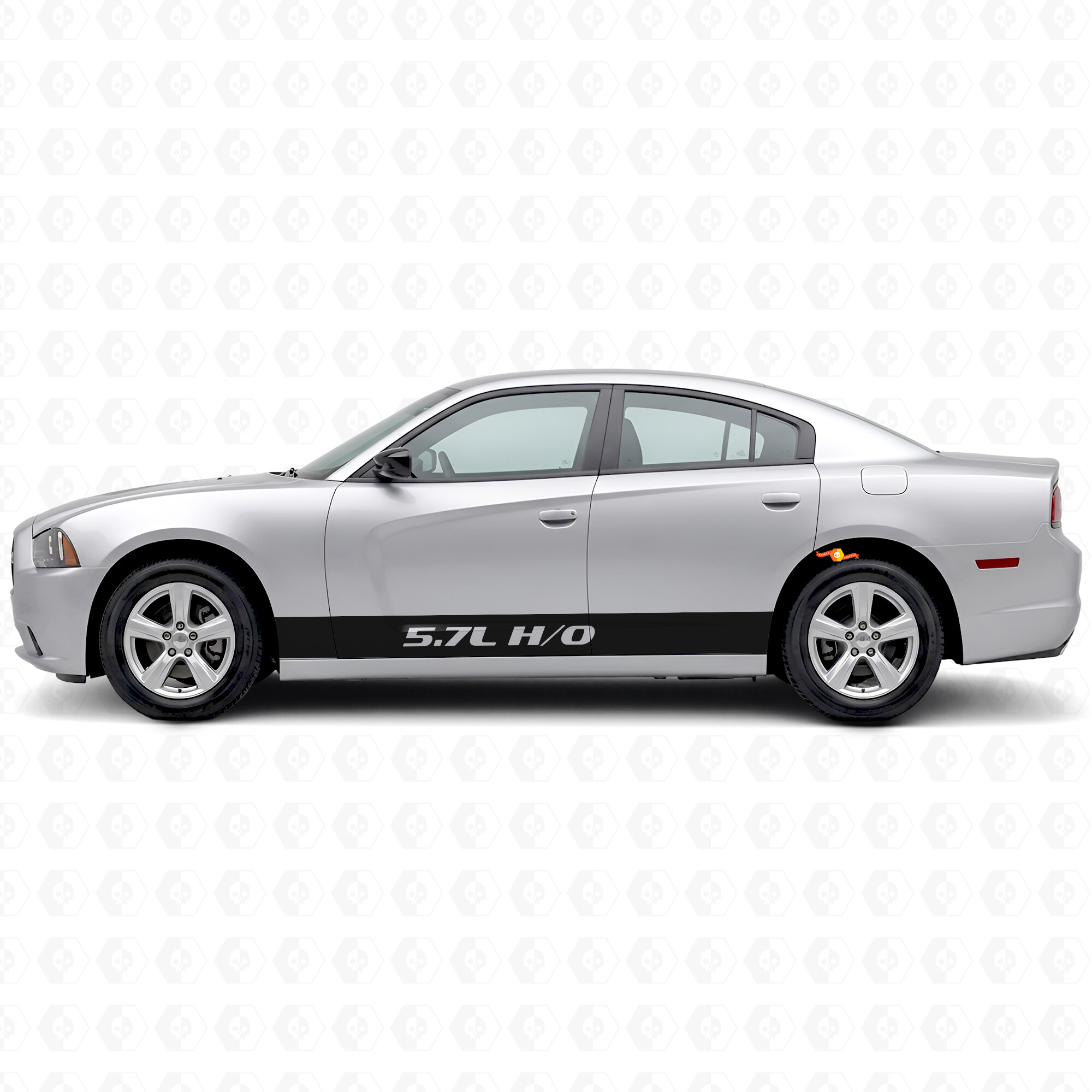 Adesivo in vinile con strisce 5.7L H/O per pannelli sottoporta per Dodge Charger 2006-2010
