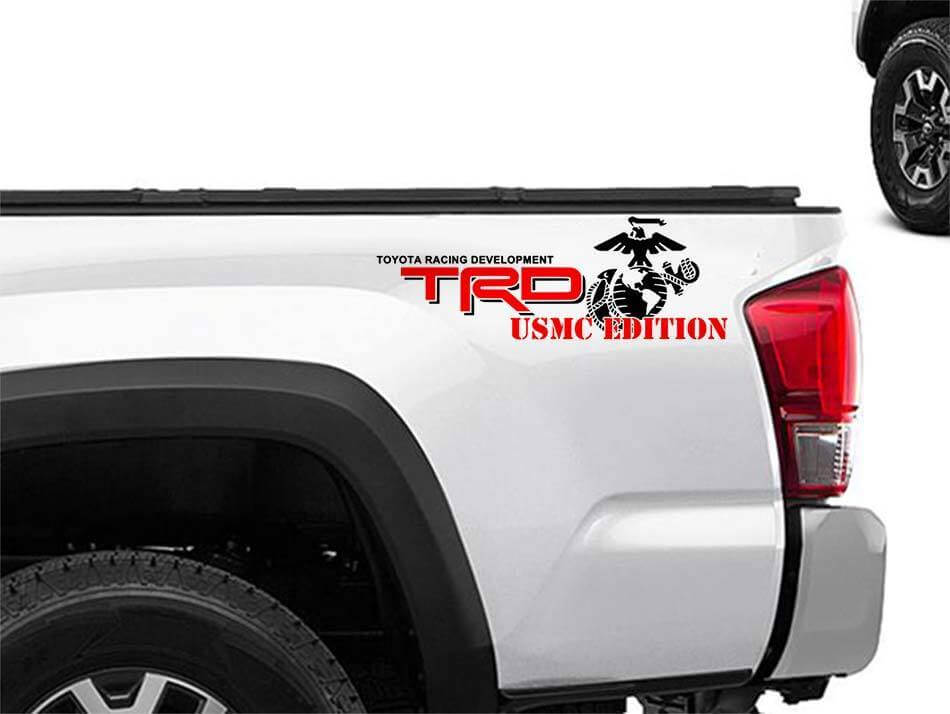 Toyota Racing Development TRD USMC edizione 4X4 lato letto Marines adesivi decalcomanie grafiche 2