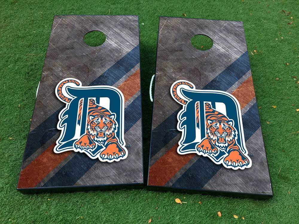 Set di Adesivi in Vinile per Tavola Cornhole Ispirati al Baseball dei Detroit Tigers