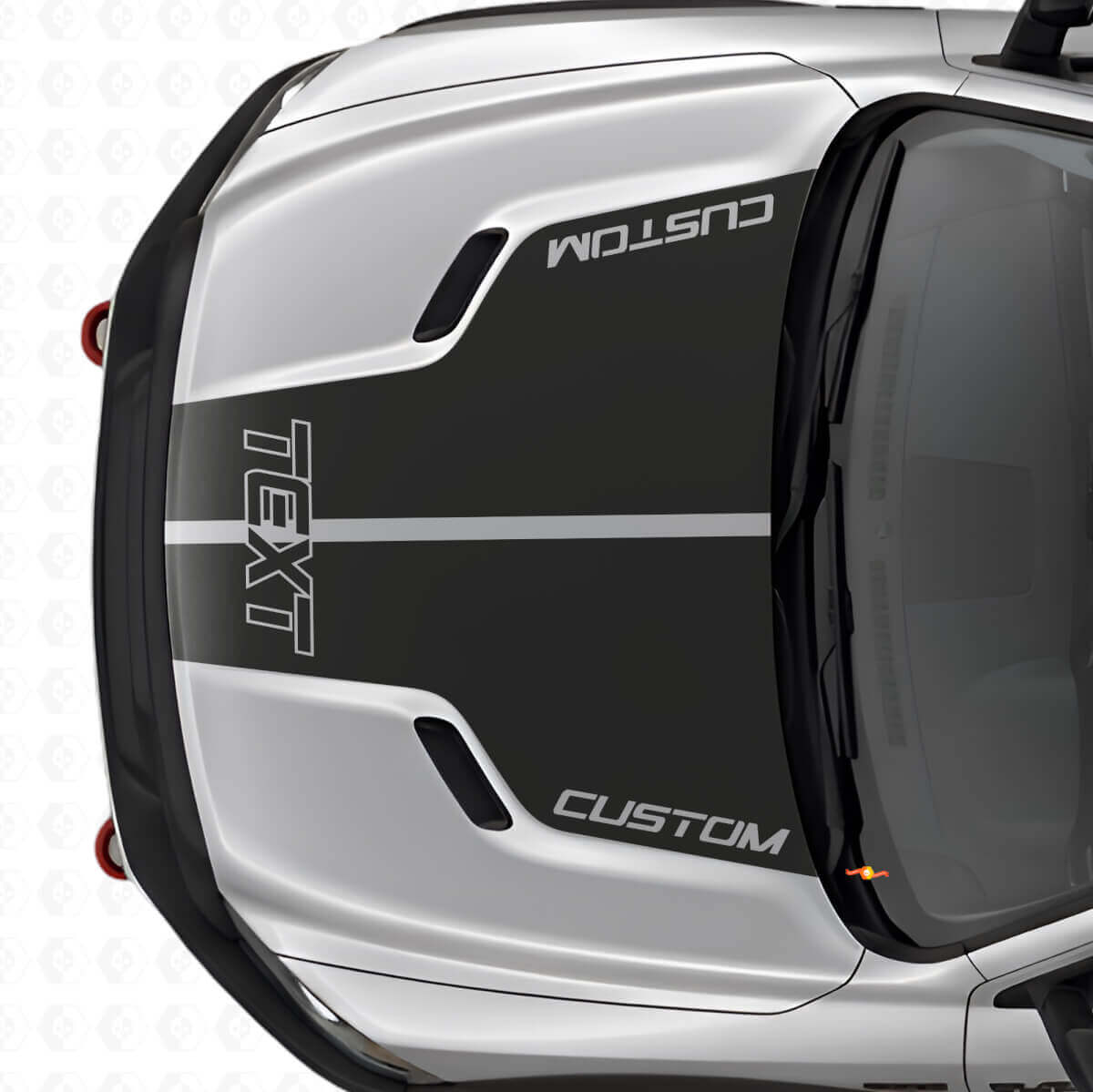 Kit di adesivi in vinile con doppie strisce personalizzate per cofano per Dodge Ram