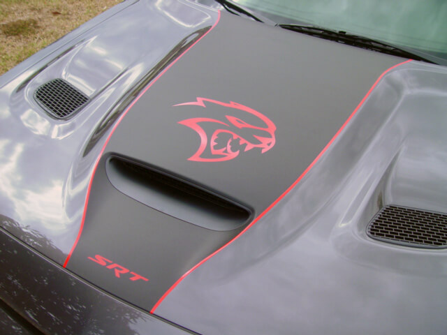 Adesivo in Vinile Stile Cofano Hellcat per Dodge Challenger