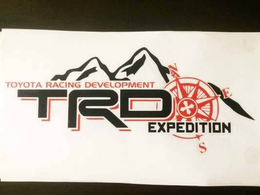 Toyota Racing Development edizione TRD EXPEDITION lato del letto con adesivi decalcomanie grafiche bussola