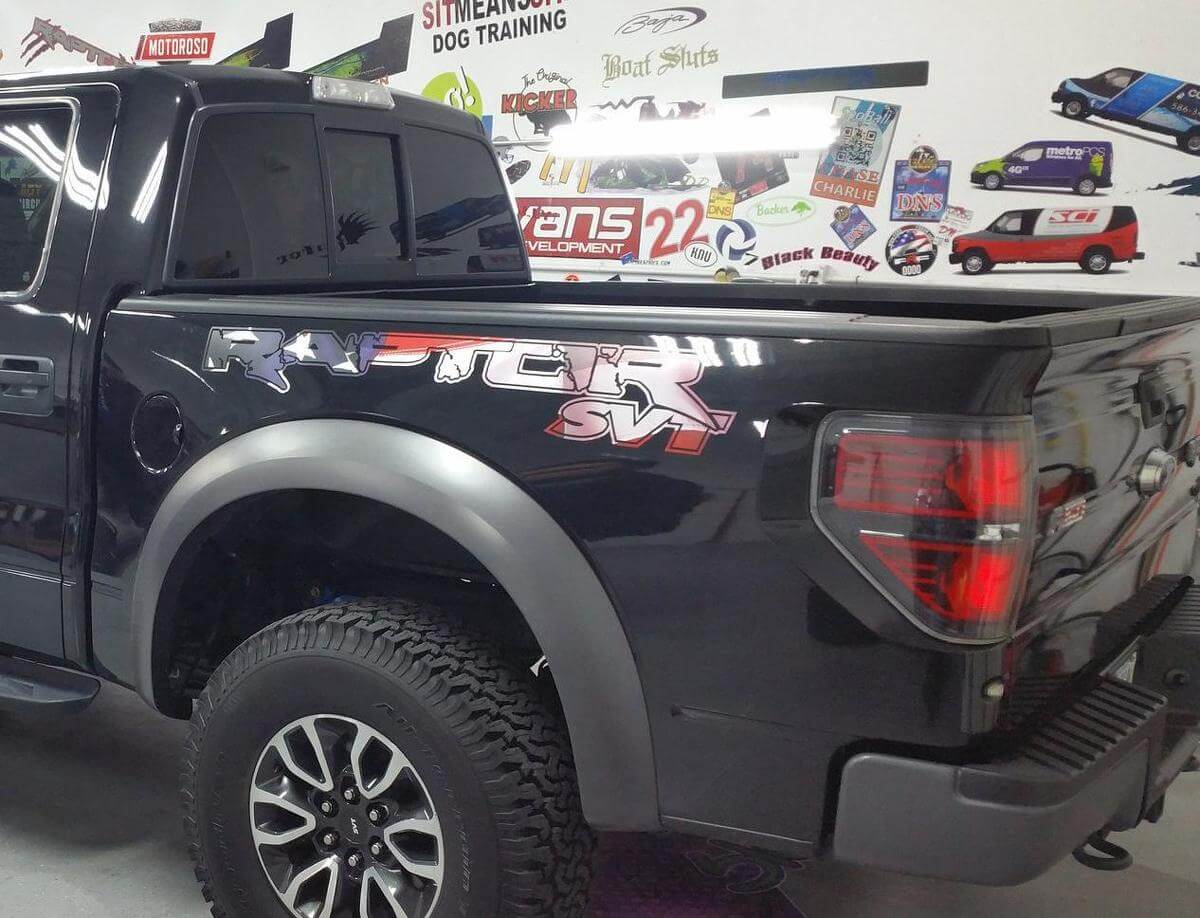 Kit decal vinile bandiera USA posteriore per camion Musclecar