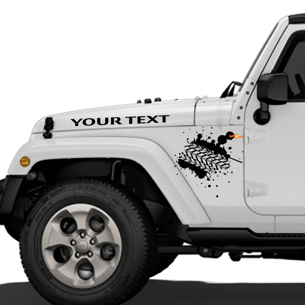 Tracce di pneumatici di fango Jeep Vinyl Decal Hood Rubicon Renegade Sticker Car Truck Veicolo kit