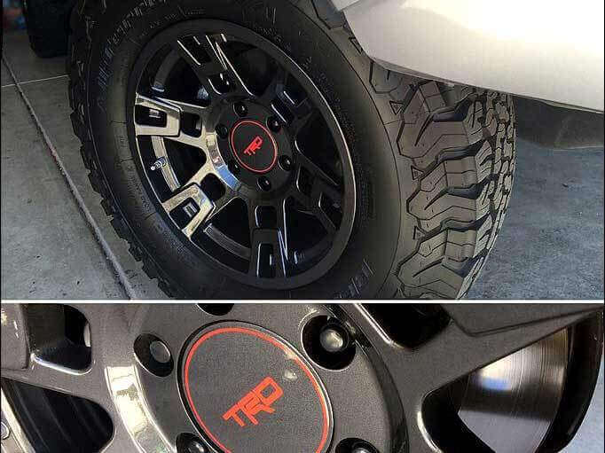 Set di Adesivi in Vinile TRD TEQ Skull Logo per Coprimozzo Ruote per auto Toyota