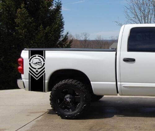 Adesivo in Vinile Striscia Laterale Posteriore Mulisha Star per Camion Chevy Dodge Toyota GMC