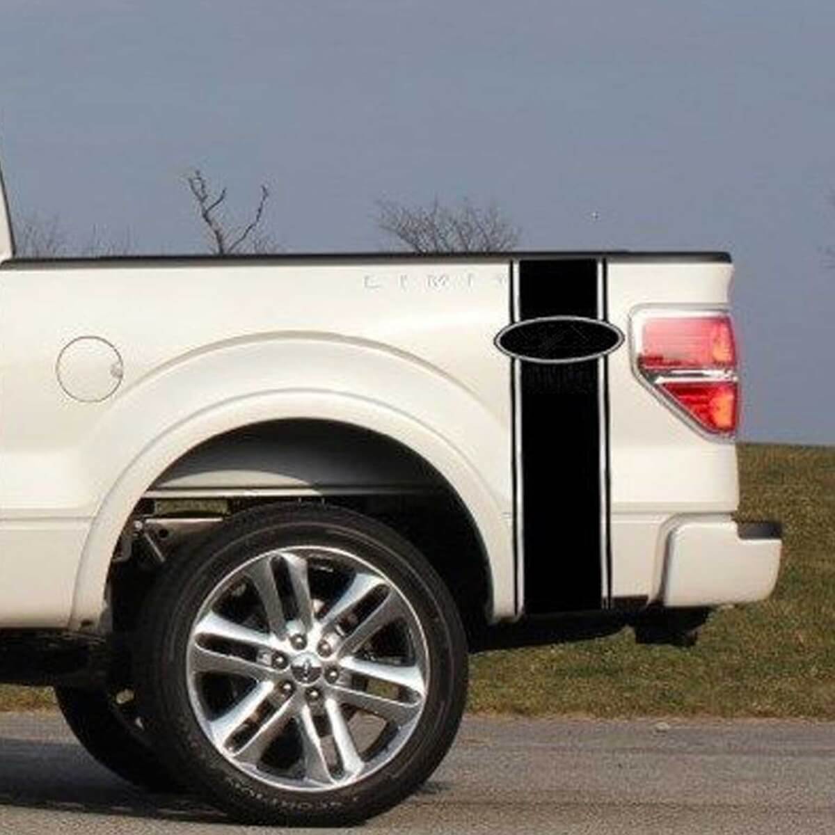 Kit di Adesivi in Vinile a Striscia Dritta per Fianchi Posteriori per Musclecar Super Duty
