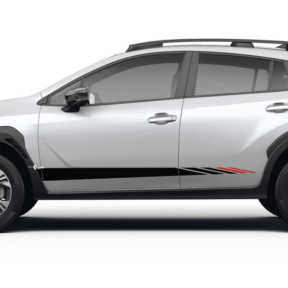 Kit di Adesivi in Vinile Strisce Laterali a Strobo per Subaru Crosstrek