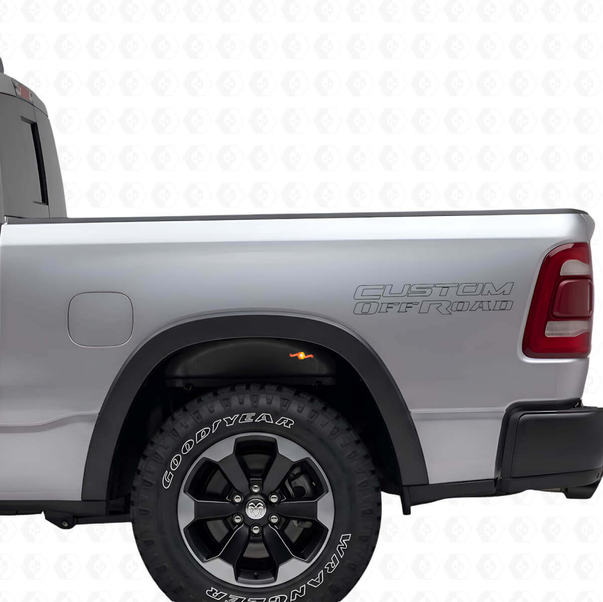 Kit adesivi in vinile con lettere a contorno personalizzate per cassone per Dodge Ram Off Road