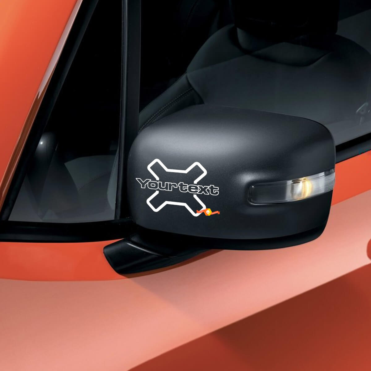 Adesivo in vinile con scritta per specchio per Jeep Renegade