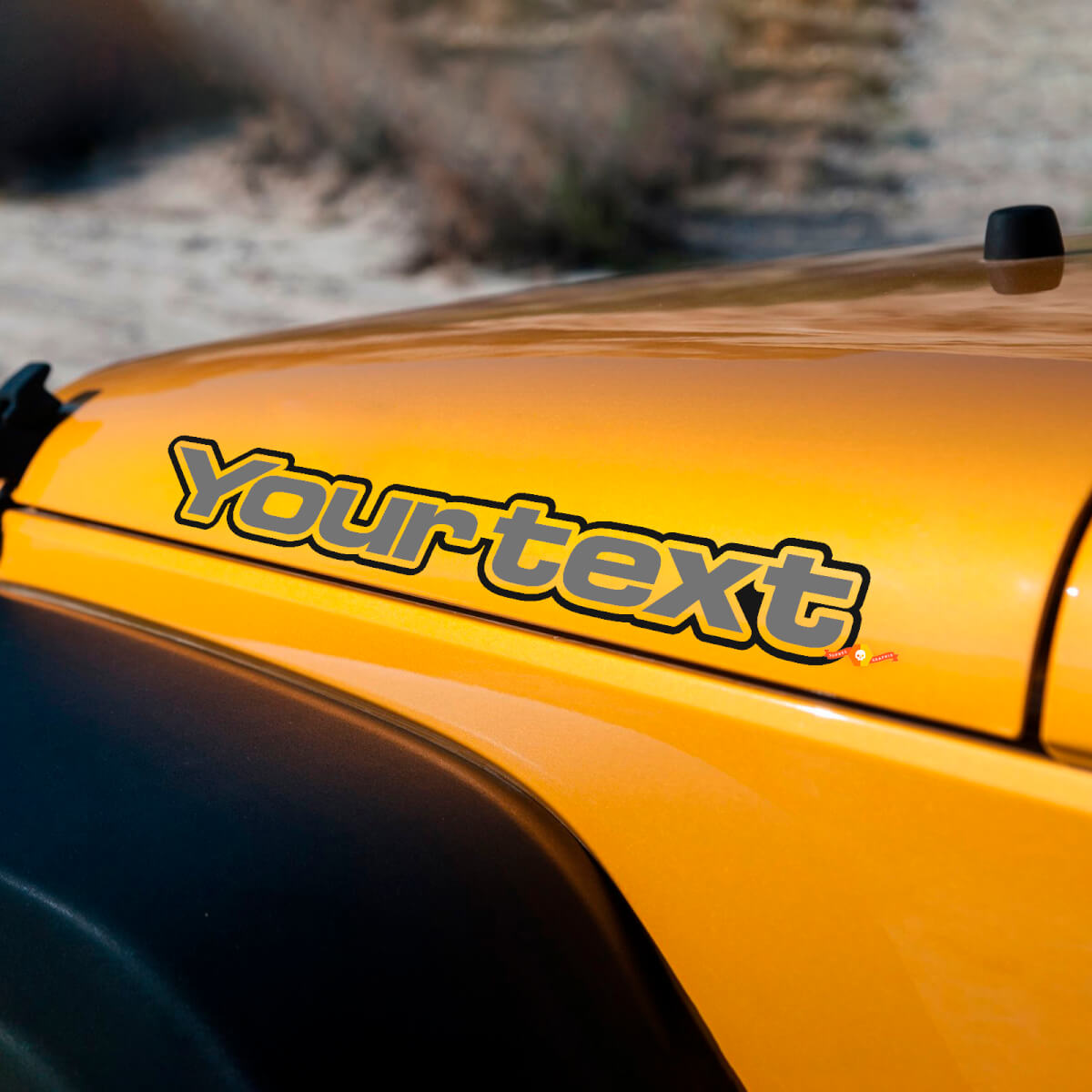 Adesivo in vinile con scritta per cofano laterale per Jeep Wrangler Renegade