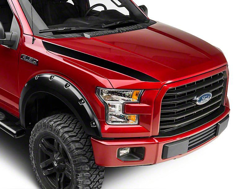 Decalcomanie per adesivi con accento sul cofano nero Ford F-150 di qualsiasi colore
