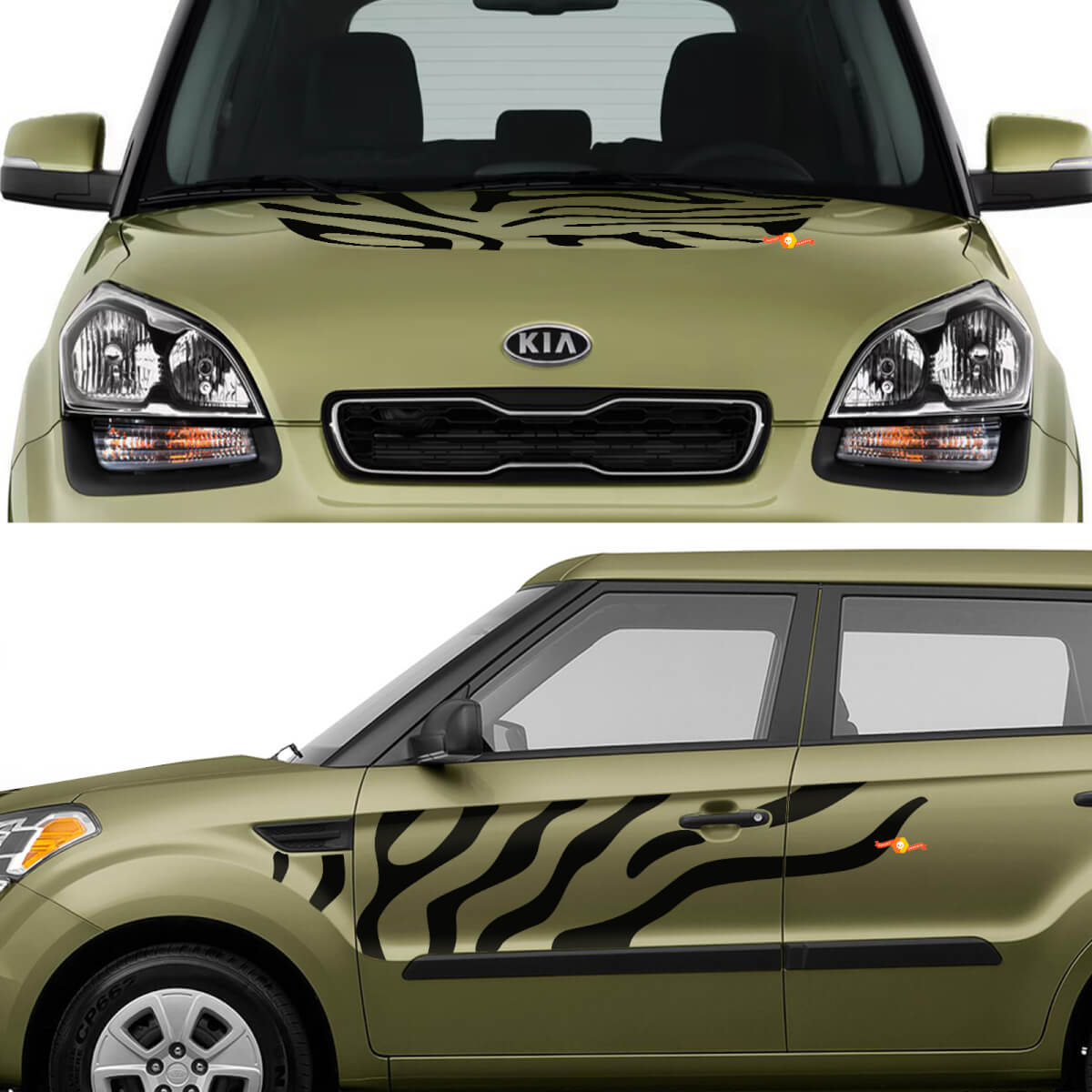 Adesivi per decalcomanie con accenti per porte laterali adatti a Kia Soul 3
