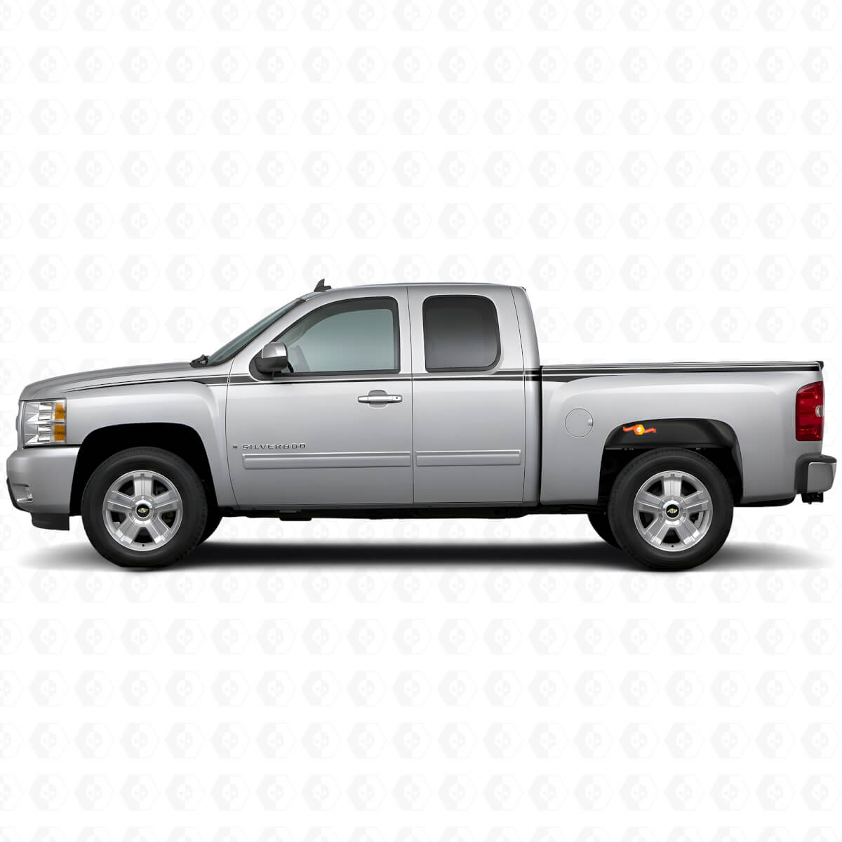 Kit Adesivi in Vinile con Strisce Laterali Decorate per Chevy Silverado 2006-2013