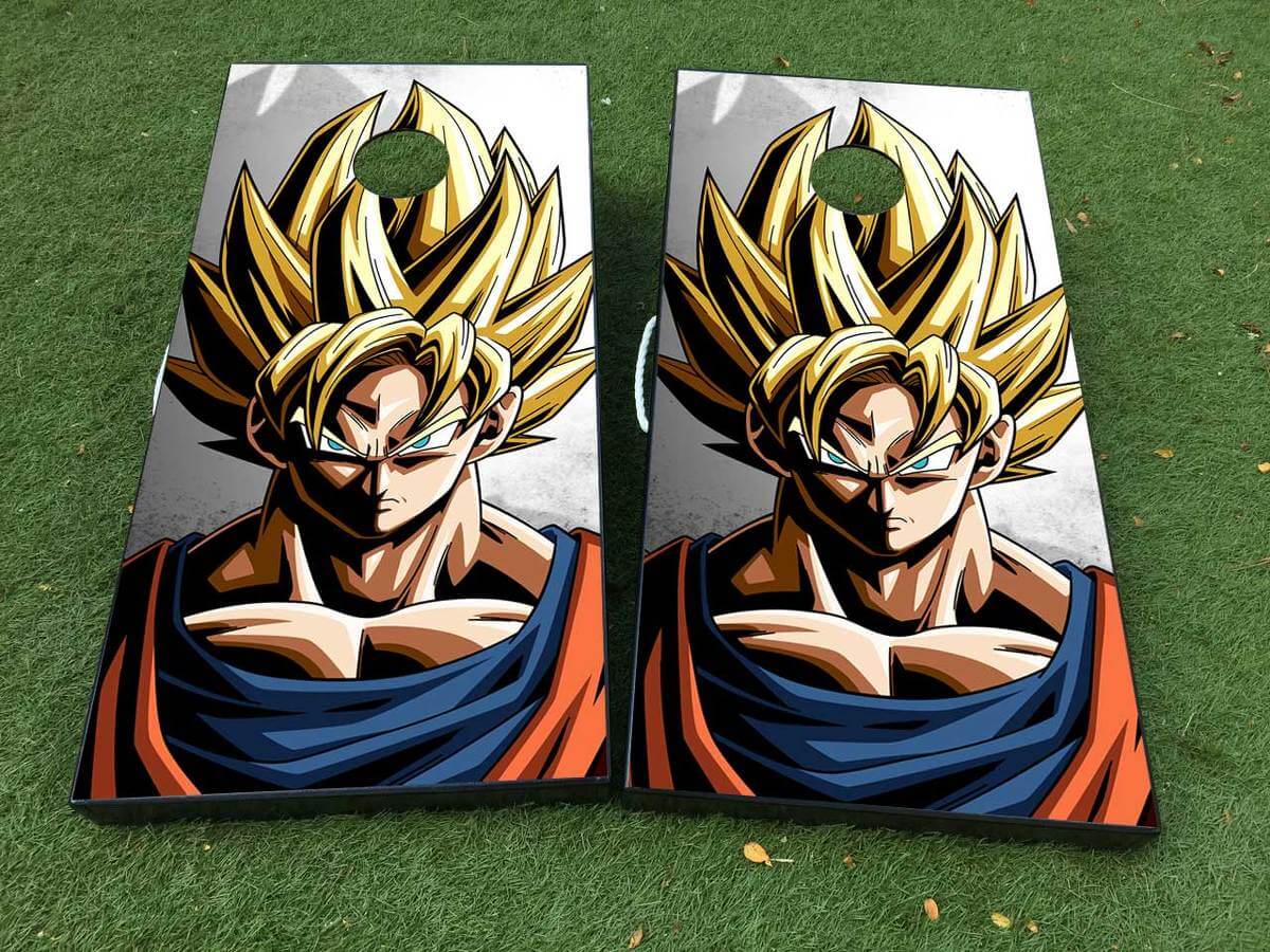 Set di Adesivi in Vinile per Tavola Cornhole Ispirata a Dragon Ball Anime