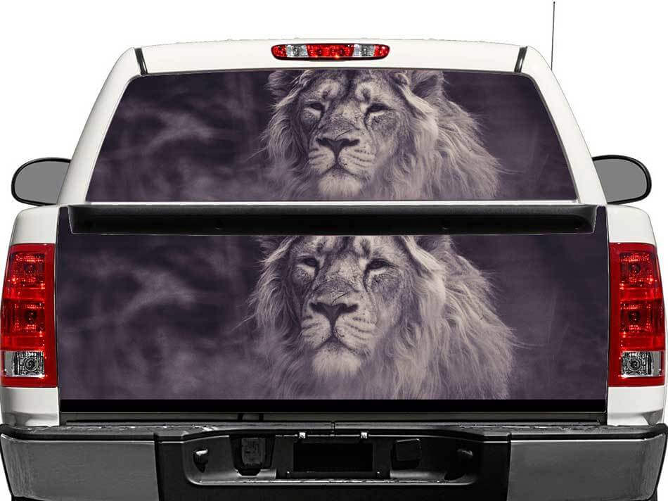 Adesivo in Vinile per Finestrino Posteriore o Portellone Posteriore Leone per Pickup SUV
