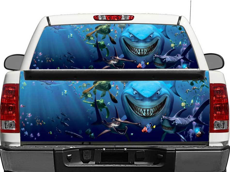 Adesivo in vinile per finestrino posteriore o portellone "Alla ricerca di Nemo" per pick-up e SUV