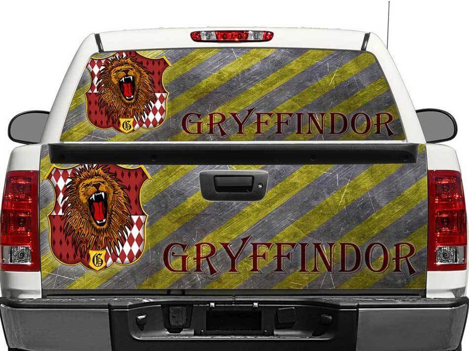 Adesivo in Vinile con Logo Gryffindor Harry Potter per Finestrino Posteriore o Portellone per Pick-up, SUV