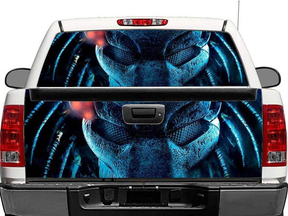 Adesivo Vinilico per Finestrino Posteriore o Portellone per Pickup e SUV Predator