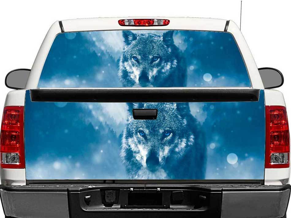 Wolf Winter Lunotto posteriore O portellone posteriore Decal Sticker Pick-up Truck SUV Car