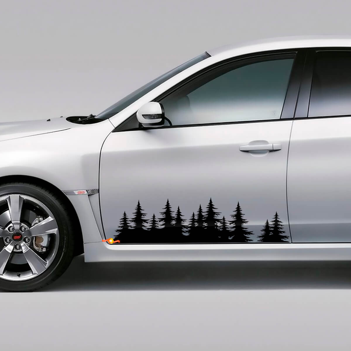 Suba albero personalizzato foresta Vinyl Decal Sticker Graphic WRX STI Forester