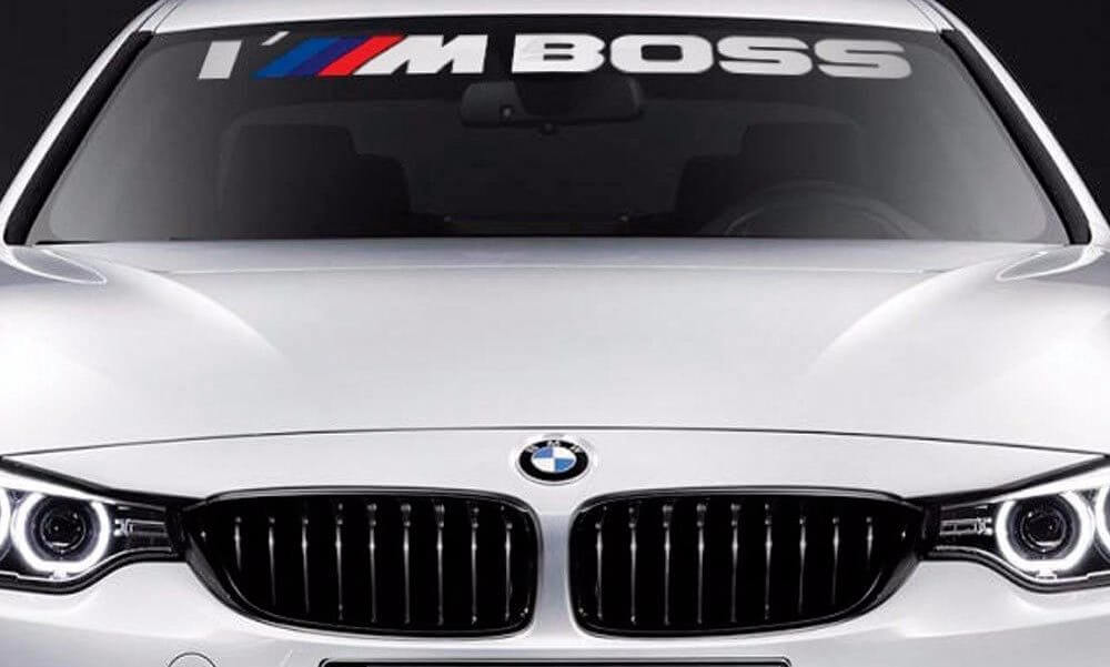 I M Boss Banner Adesivo in Vinile per Parabrezza per BMW