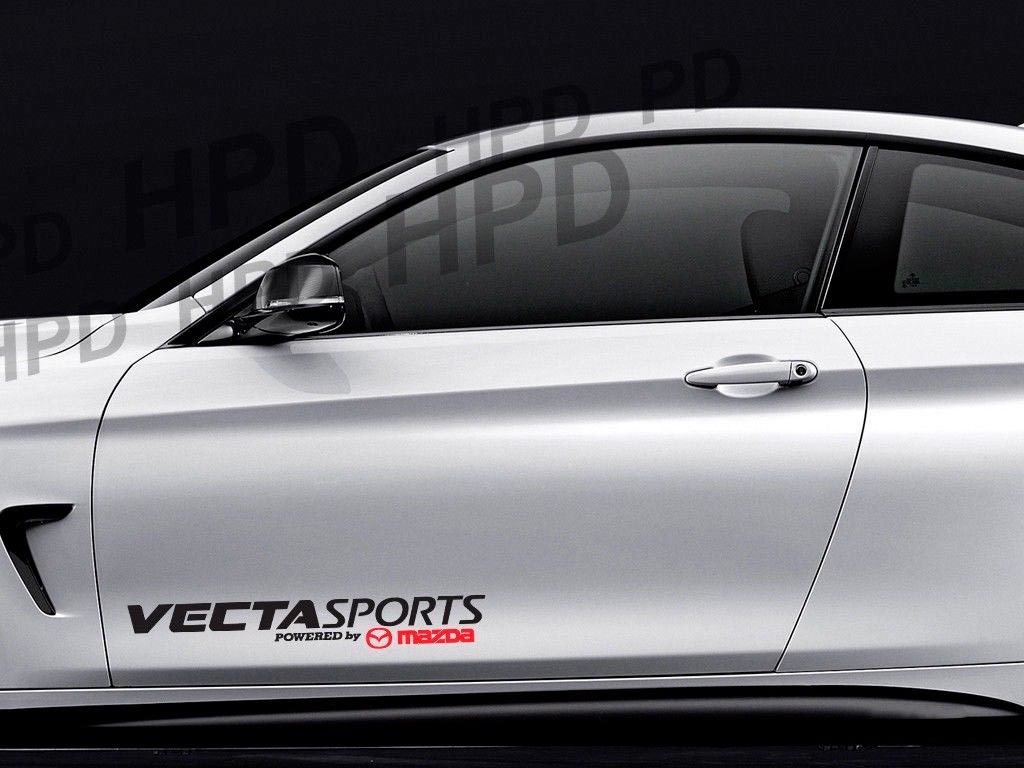 Vecta Sports Powered By Mazda Car Decalcomania Vinyl Sticker RX7 RX8 6 3 Rotary Turbo A