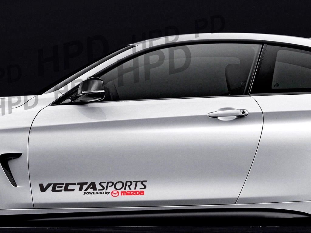 Adesivo in Vinile per Porta Laterale Vecta Sports Powered by Mazda per Mazda RX-8