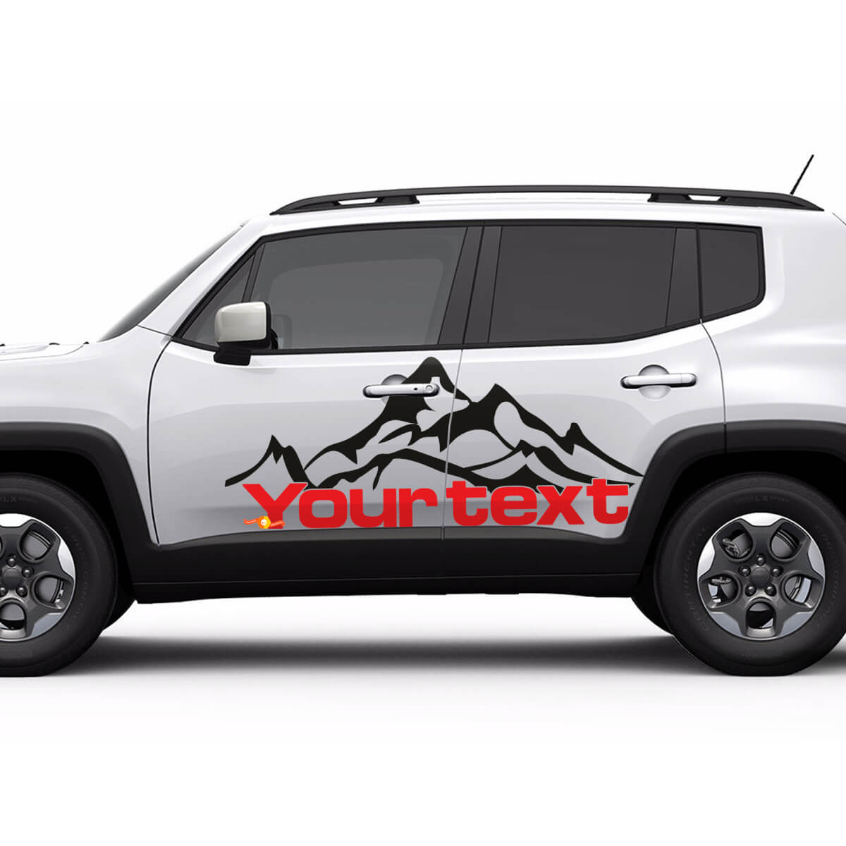Adesivo Vinil Grafica Laterale Porta Mountain Style per Jeep Renegade