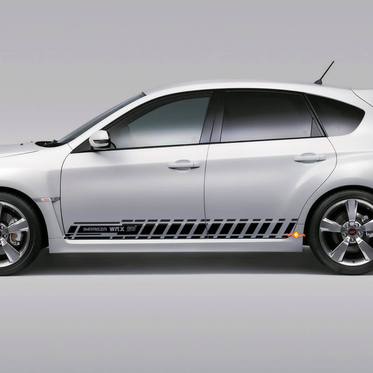 Kit di adesivi in vinile per striscia laterale per Subaru Impreza Hatchback WRX STI 2007-2012