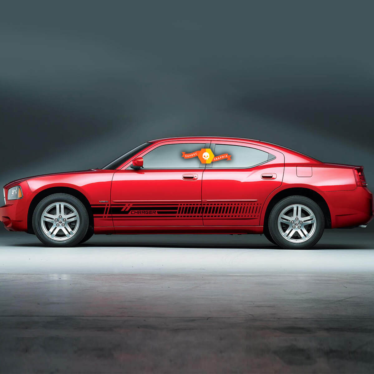 Kit adesivo grafico con decalcomania laterale per DODGE CHARGER LX 2005-2011