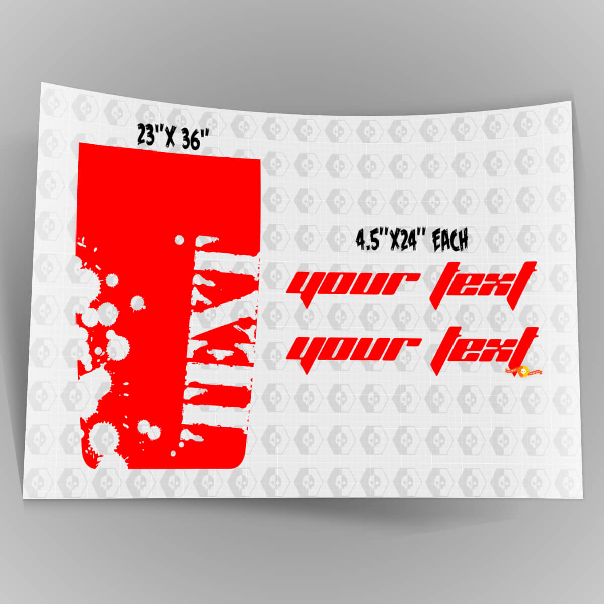 Kit decal adesivo in vinile con scritta Splashes per cofano Renegade per Jeep Wrangler TJ LJ JK