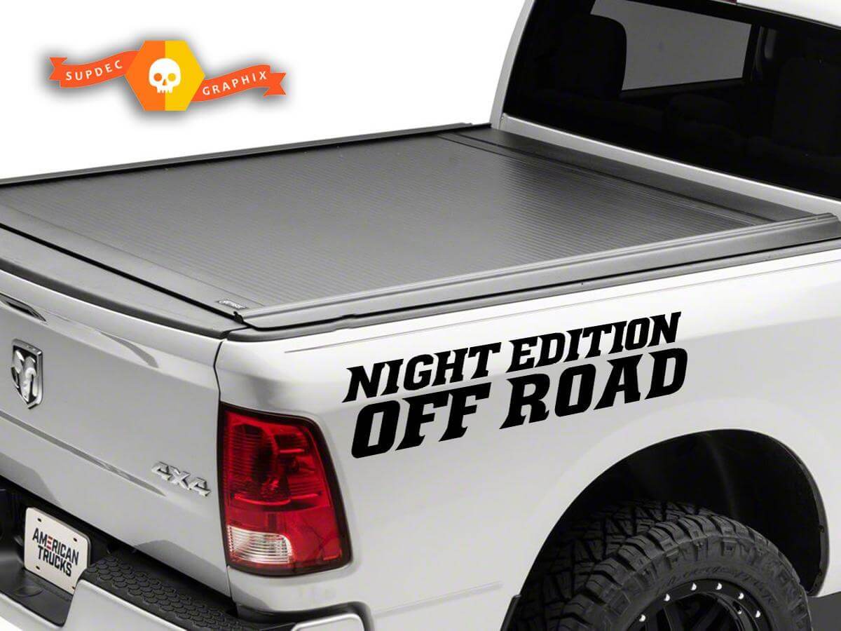Kit Adesivi Vinile Night Edition Off Road per Fiancata Bedside Dodge Ram Truck