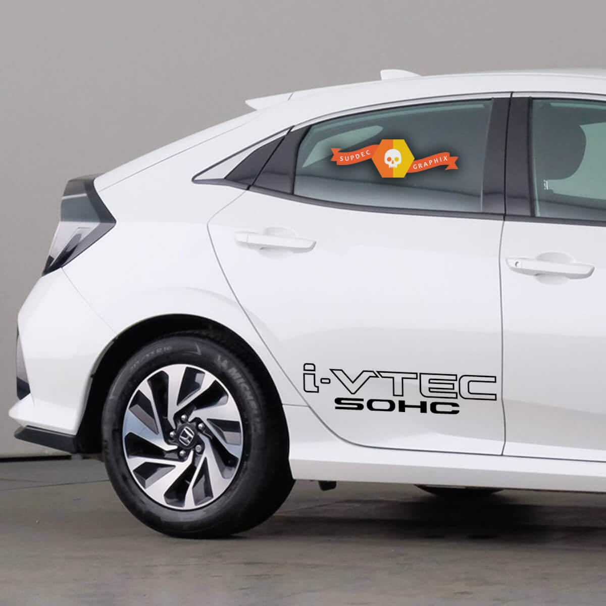 Honda Civic Accord Car Graphics I-VTEC Sohc x2 decalcomanie in vinile Adesivo Rally Racing