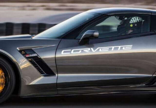 Adesivo in Vinile con Lettere Laterali per Chevrolet Corvette