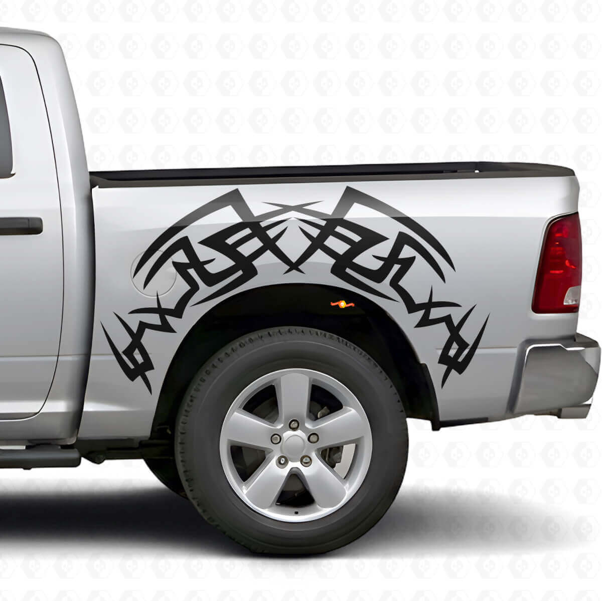 Kit Adesivi in Vinile Tribal per Lati Letto per Dodge Ram 1500/2500 2009-2018