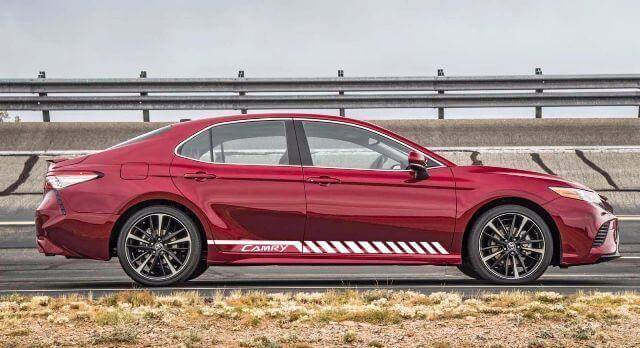 Kit adesivi in vinile strisce laterali da corsa per Toyota Camry 2012-2018