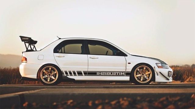 2 adesivi per decalcomanie da corsa per auto Mitsubishi Lancer EVO Mirage con grafica a più colori